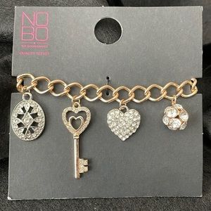 NOBO gold chain charm bracelet
